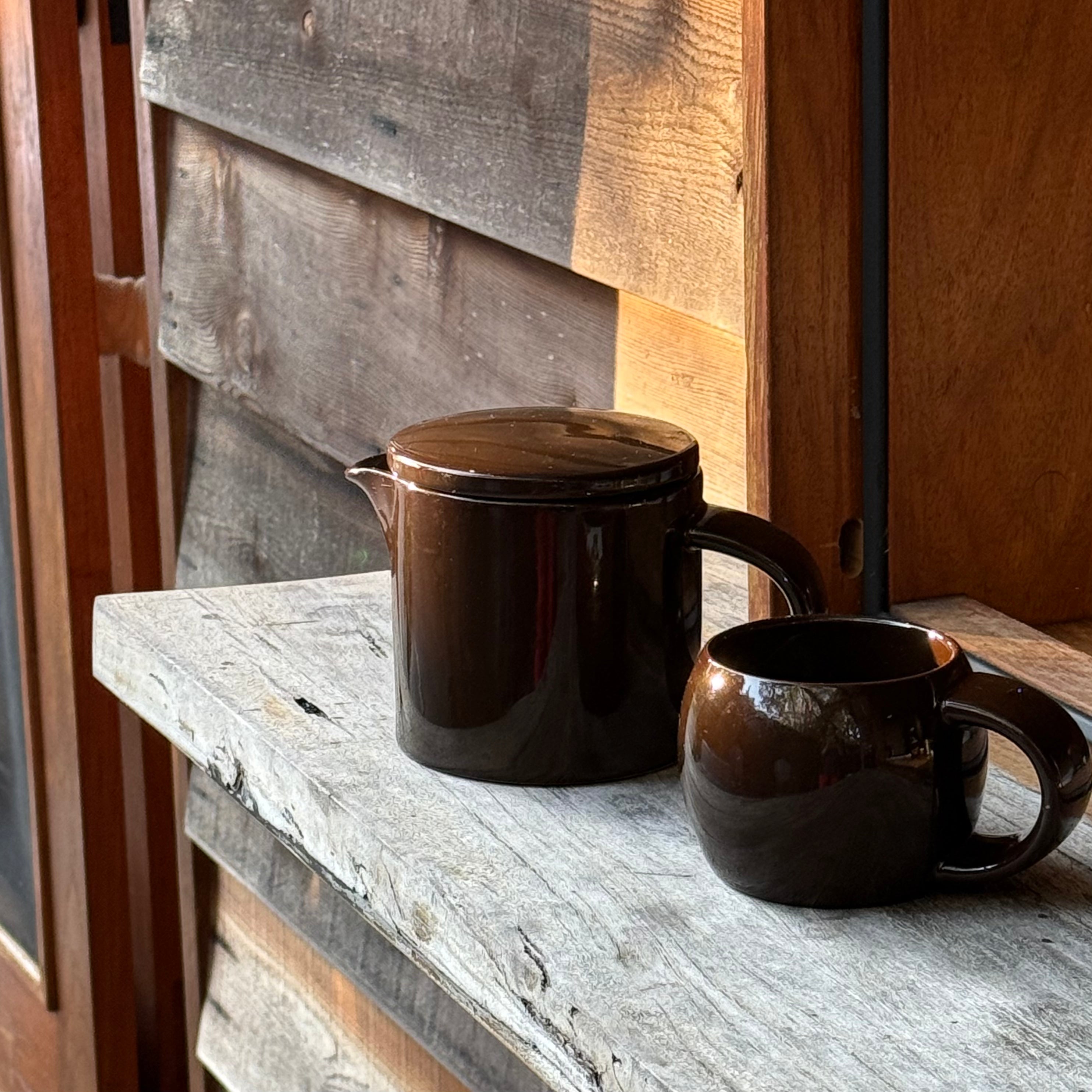Ceramic Teapot - Chocolate Brown