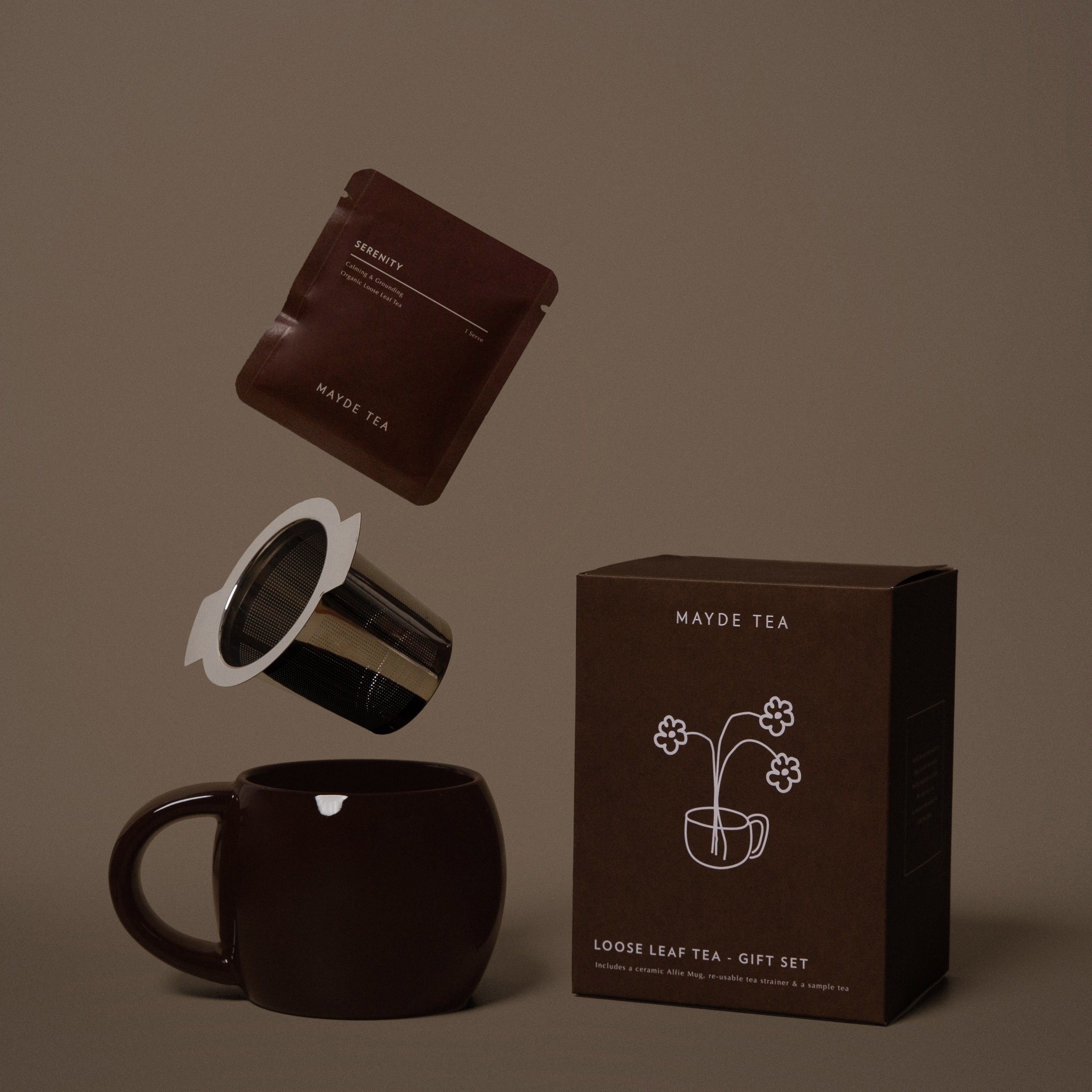 Mug Gift Set - Chocolate Brown