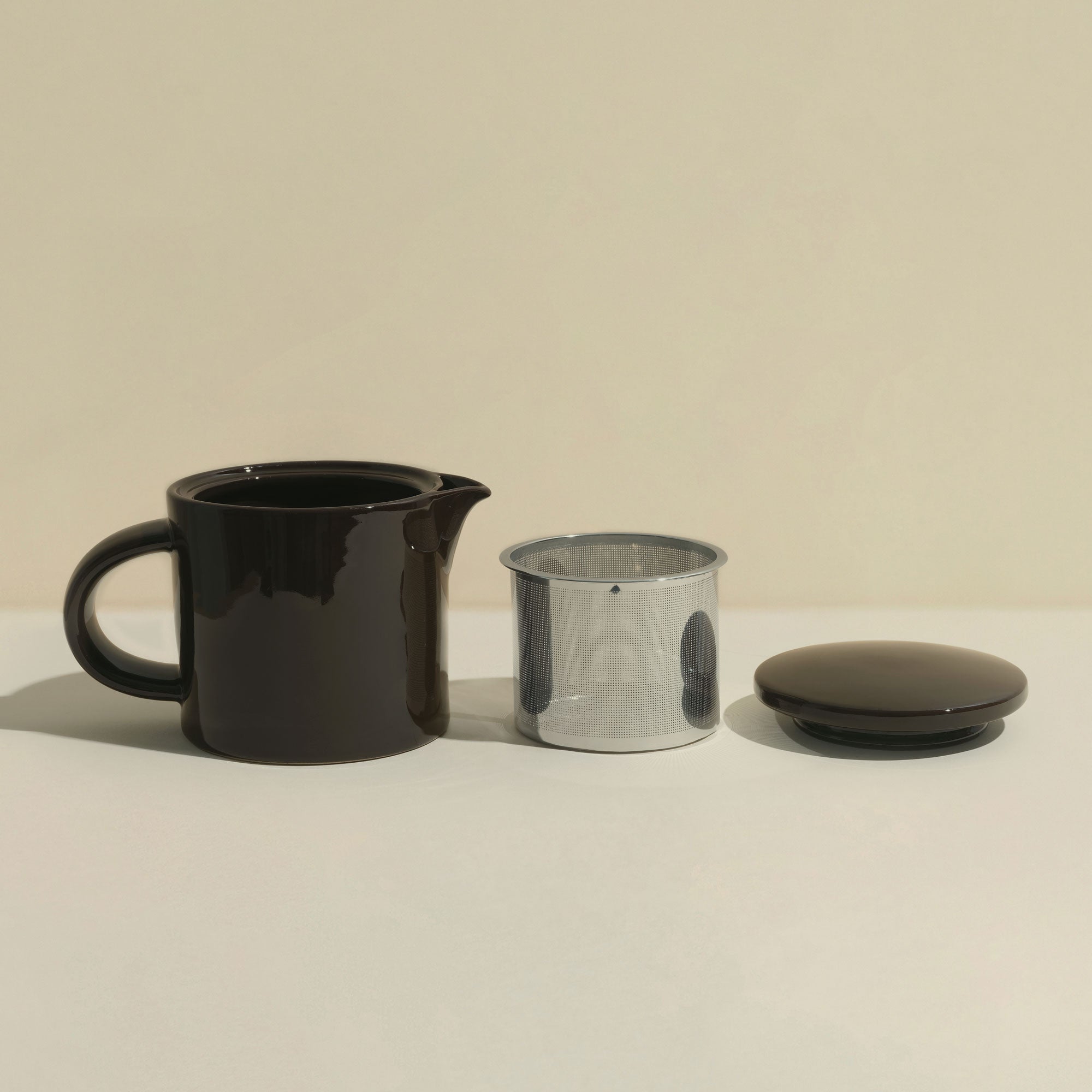 Ceramic Teapot - Chocolate Brown