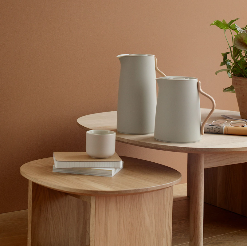Stelton Theo Cup with Coaster - Sand Brewing Accessories Mayde Tea