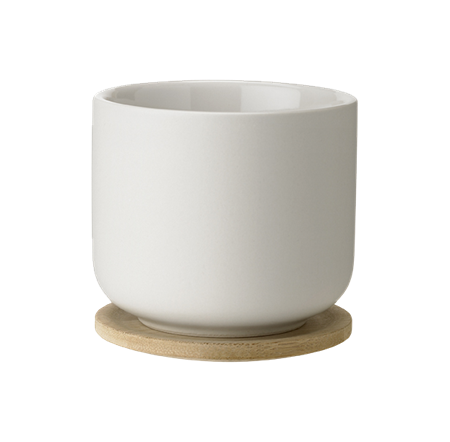 Stelton Theo Cup with Coaster - Sand Brewing Accessories Mayde Tea