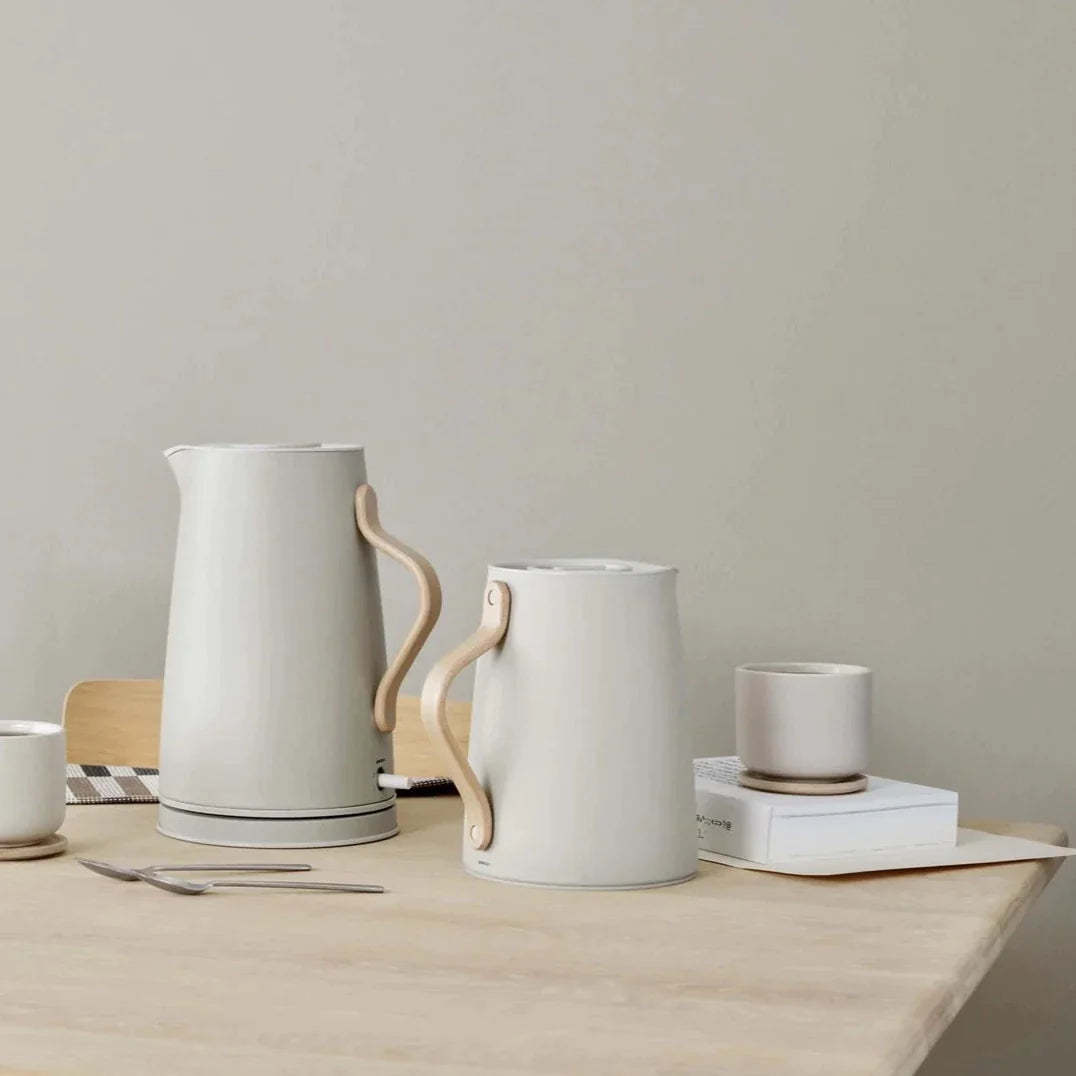 Stelton Theo Cup with Coaster - Sand Brewing Accessories Mayde Tea