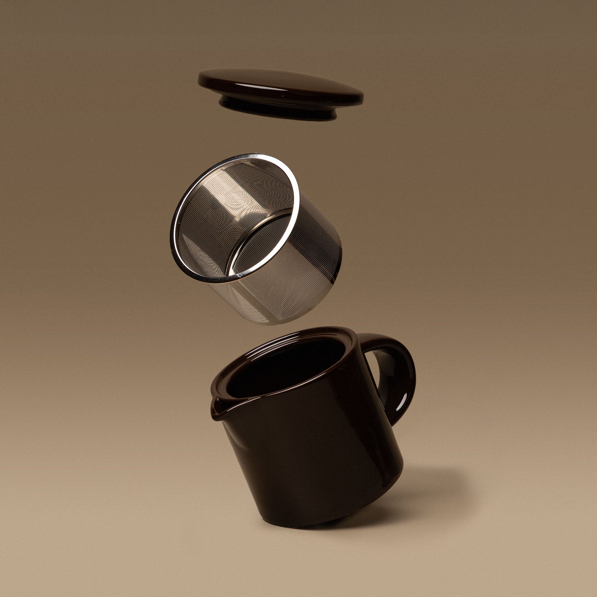 Ceramic Teapot - Chocolate Brown