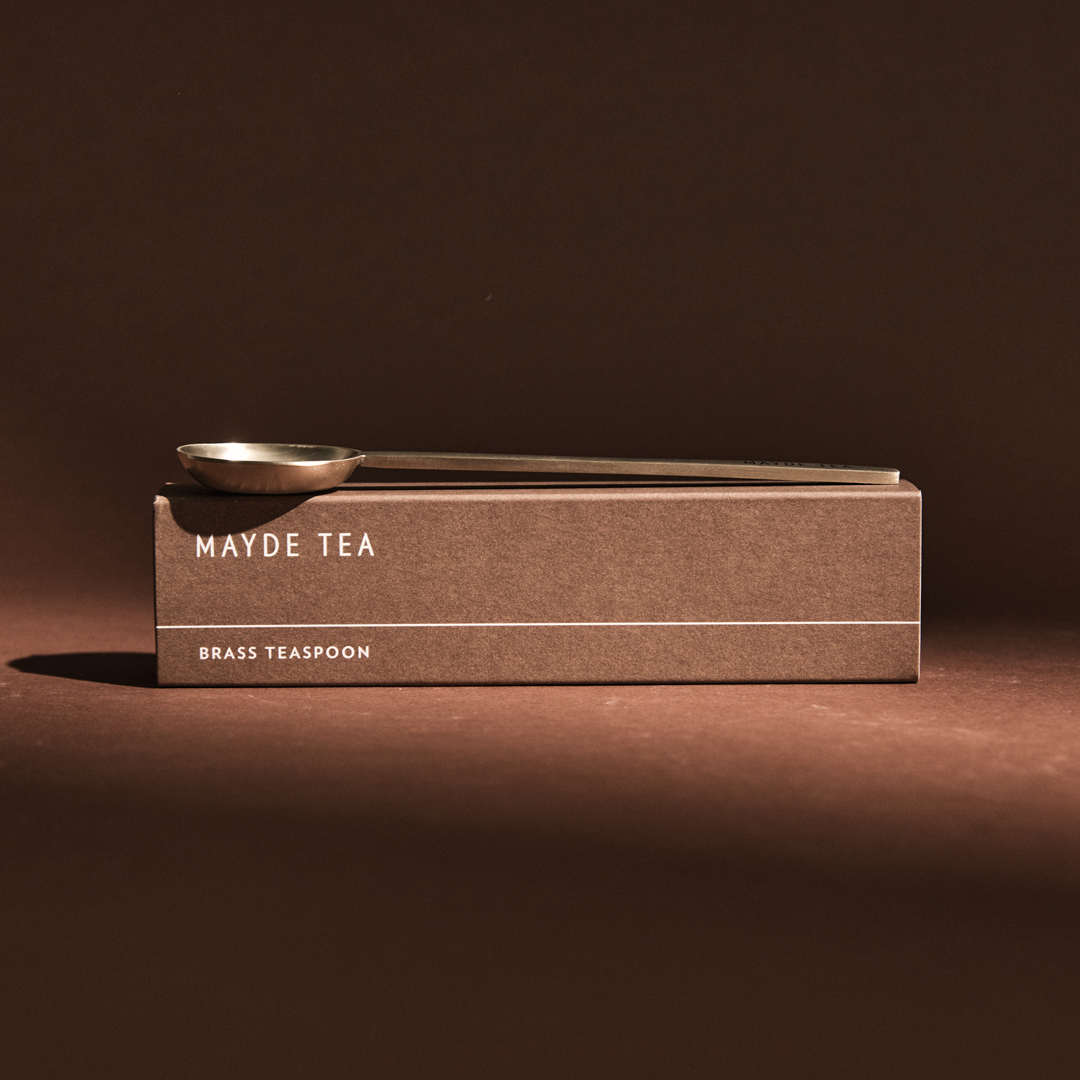 Mayde Tea Brass Serving Spoon