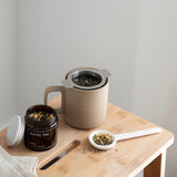 Mayde Tea Digest tea in jar with single cup tea infuser - tea for digestion - digestive tea - immune support tea - organic health tea -bloating tea with tea infuser cup