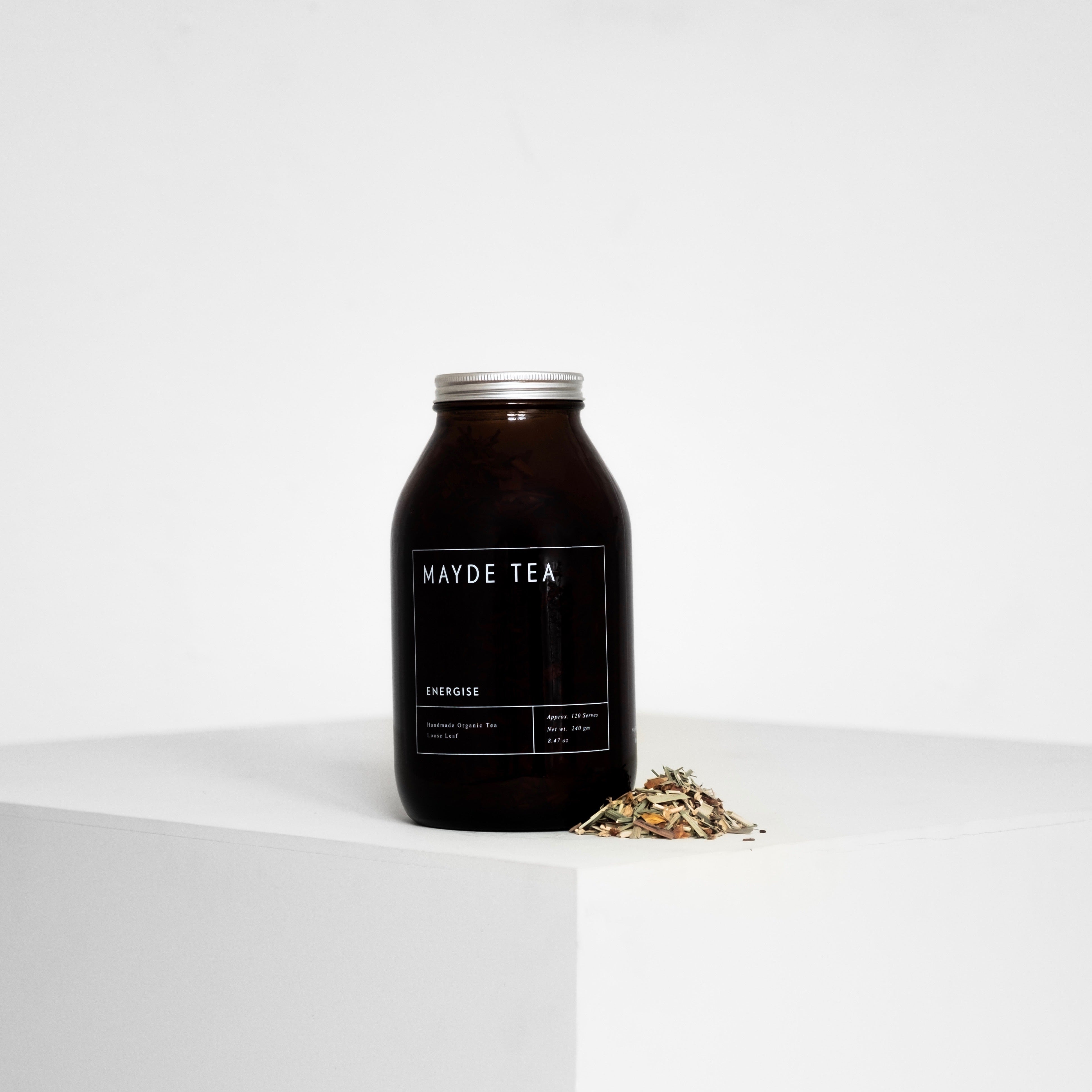 Energise - Loose Leaf Tea Herbal Teas Mayde Tea 120 serve jar  